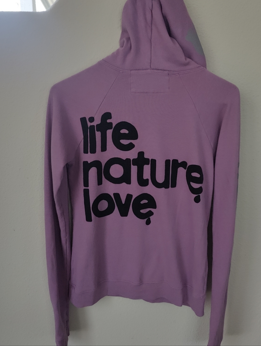Free City Purple Lets Go Together Life Nature Love Hoodie Sweatshirt Sz. 0/Xs